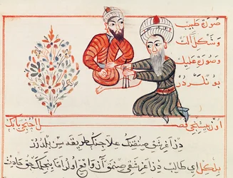 Ms Sup Turc 693 fol. 188 Reduktion oder Einstellung eines gebrochenen Oberschenkels, 1466